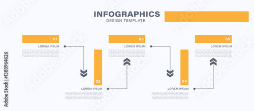 Minimalistic clean infographic template with space for your data