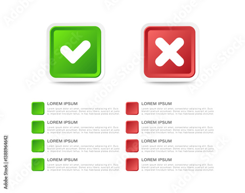 Do and dont infographic template vector