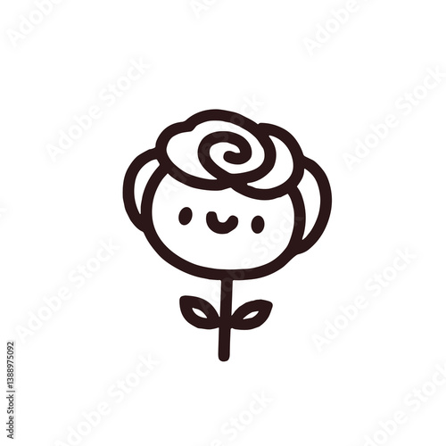 vector illustration of rose flower