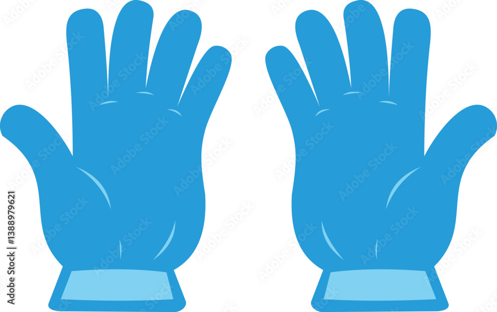 Obraz premium blue glove vector for your media design needs