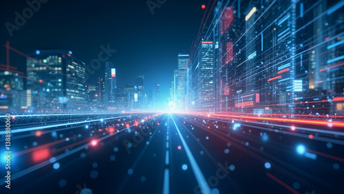 Explore dynamic digital illustrations that depict the future of global commerce, highlighting cross-border innovation and advanced logistics.