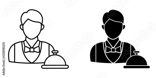 Concierge Service  Icon – Line & Glyph Style