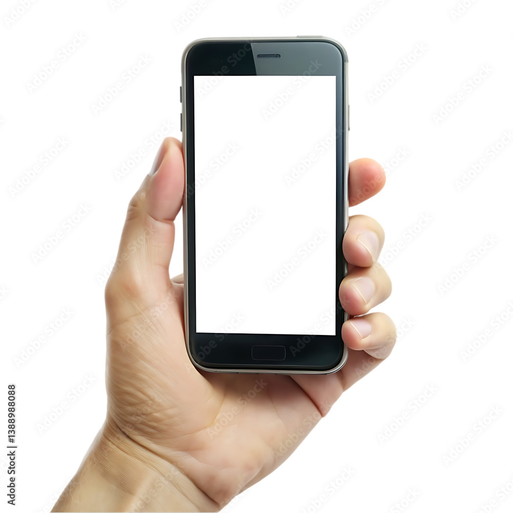 Hand Holding Smartphone Mockup Hand Holding Smartphone Mockup