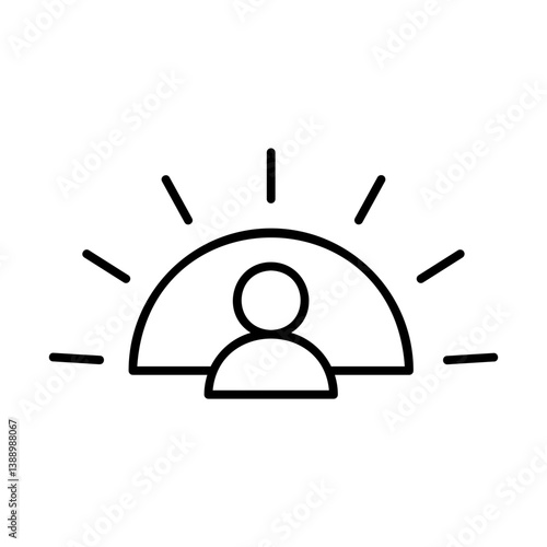 Sun Rising Behind a Person