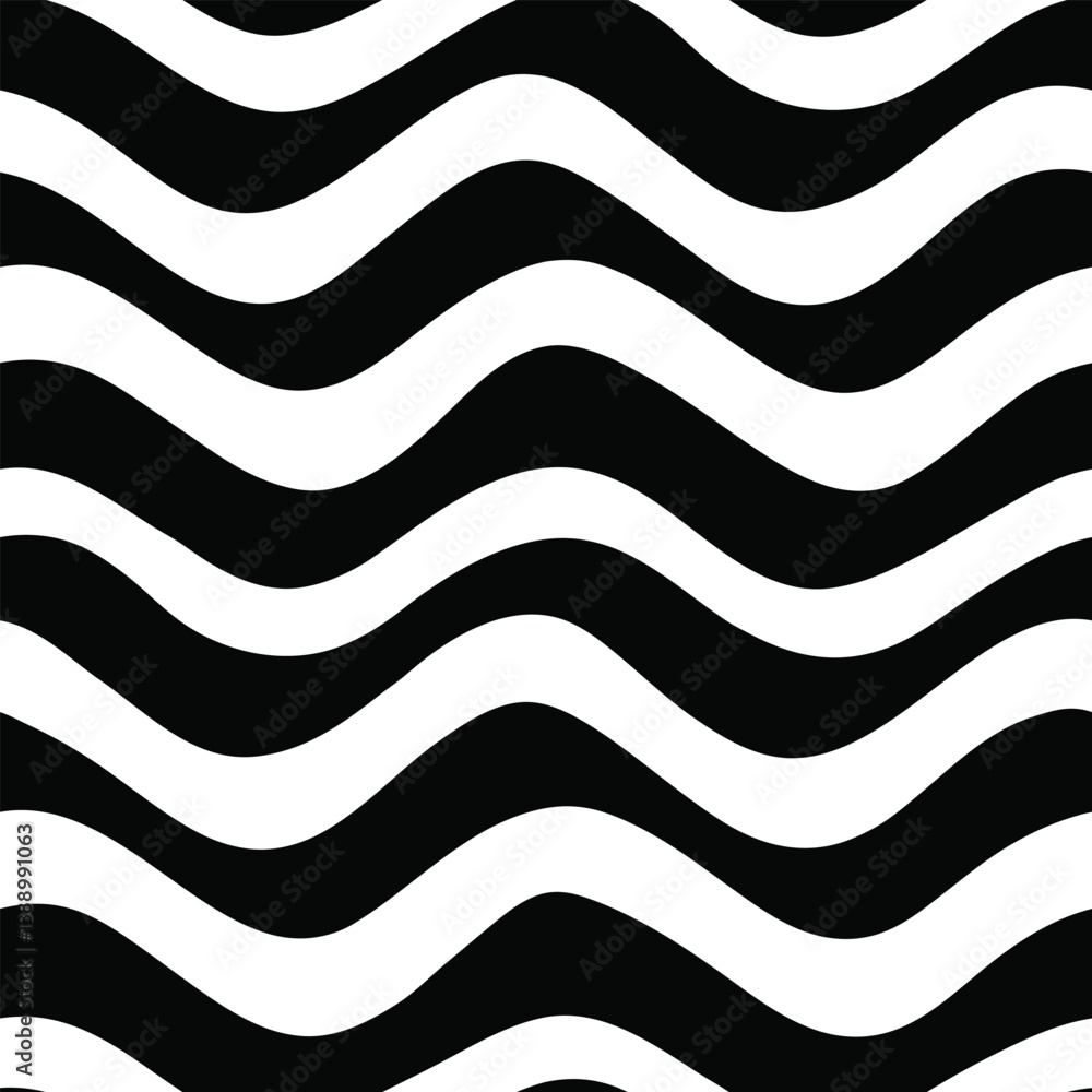 Zen Sea – Japanese Inspired Wave Pattern with Elegant Line Art Zen Sea – Japanese Inspired Wave Pattern with Elegant Line Art