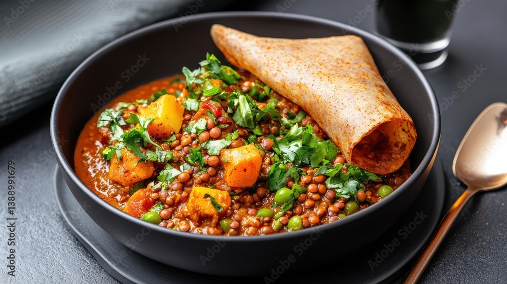 Delicious Bowl of Nutritious Food Surrounded by Fork and Spoon Ready Delicious Bowl of Nutritious Food Surrounded by Fork and Spoon Ready