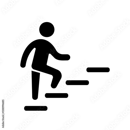 Person Climbing a Staircase