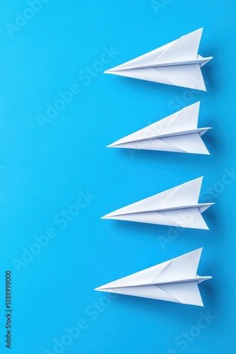 Elevating Aspirations: The Journey of Paper Airplanes in the Sky Toward Success and Achievement