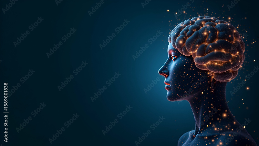 Obraz premium Depict refined adaptive AI behavior characterized by real time learning adjustments responsive decision frameworks and dynamic algorithm modulation for futuristic visuals in Photo Stock Concept and