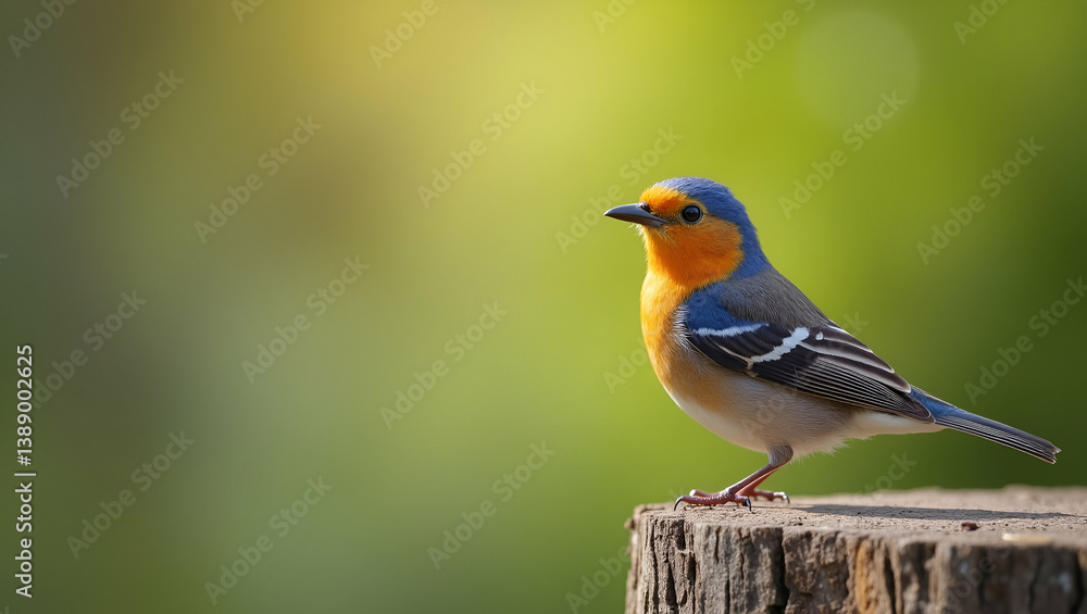 Fototapeta premium Birdwatching in May: Capturing Dynamic Species Interactions and Avian Diversity with Sophisticated Macro Photography Techniques in Stunning Natural Backdrops