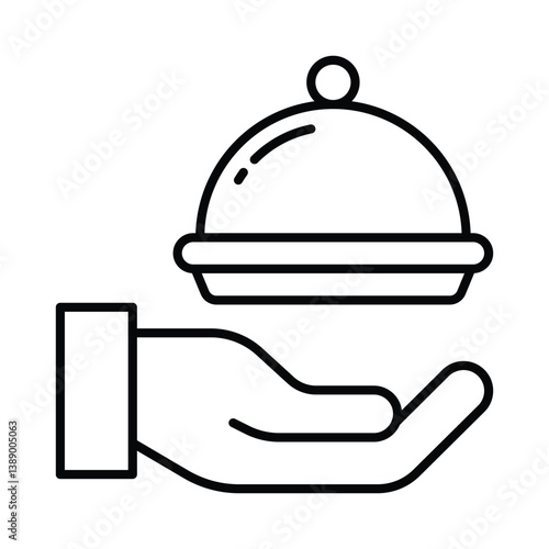 Food Safety vector outline icon. EPS 10 file