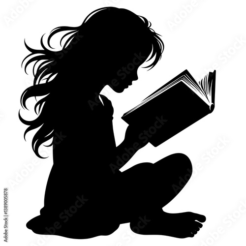 Girl Reading Storybook