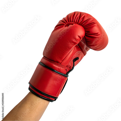 Red boxing gloves isolated on white background