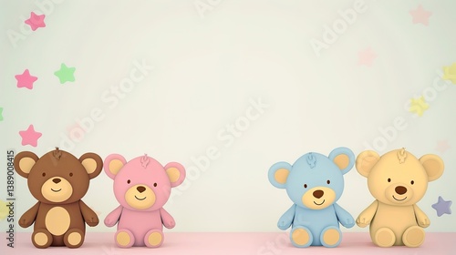 The Toy Background of Children's Day: Opening a Joyful Journey Full of Imagination for Children through the Wonderful World of Toys