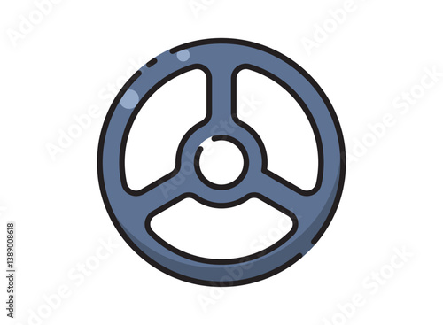 Set of an Gym Workout Weight Plate Icon