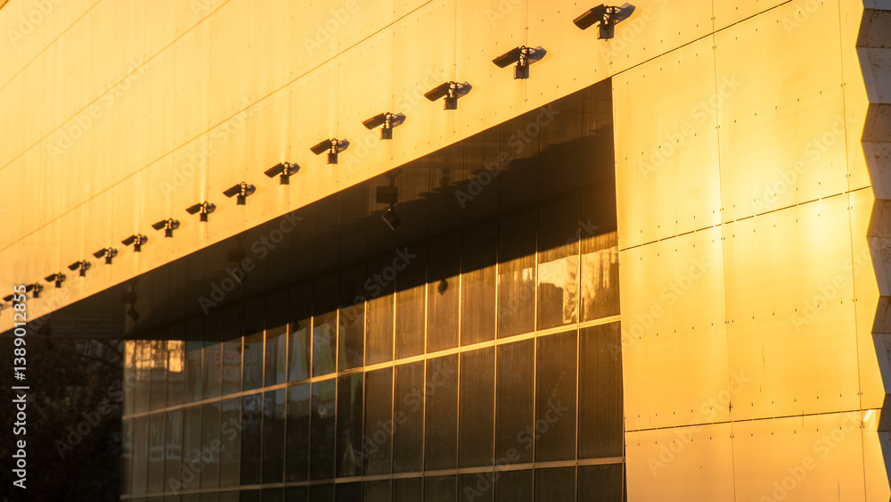 Facade of modern factory hall
