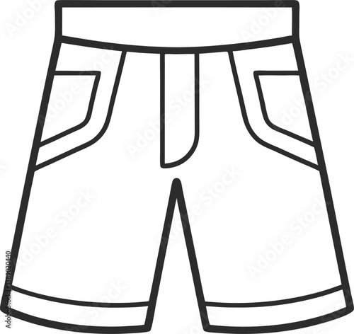 men short pant outline icon