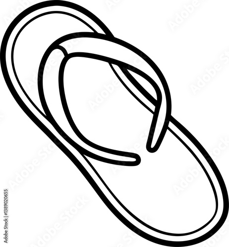 flip flop sandal outline