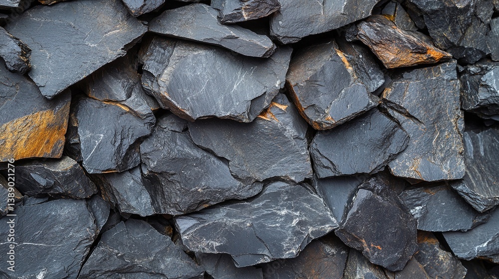 Dark grey slate with rugged mineral patterns, showcasing nature's raw texture and timeless elegance. Dark grey slate with rugged mineral patterns, showcasing nature's raw texture and timeless elegance.
