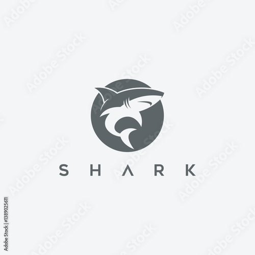 shark logo vector icon illustration