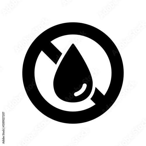 水濡れ禁止のアイコンイラスト