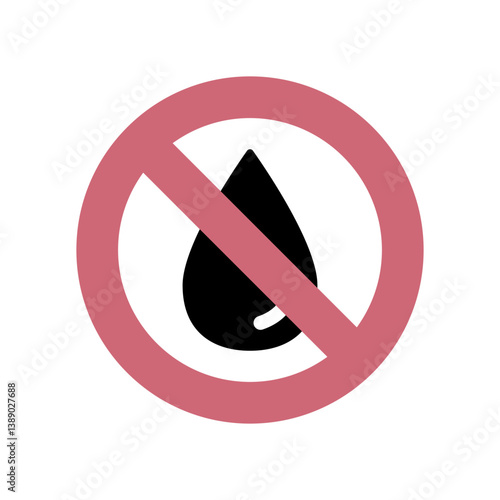 水濡れ禁止のアイコンイラスト