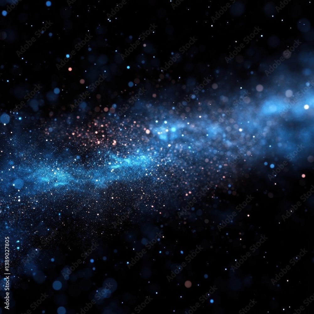 Ethereal cosmic dust cloud with vibrant blue and pink hues creating a nebula effect on black background Ethereal cosmic dust cloud with vibrant blue and pink hues creating a nebula effect on black background