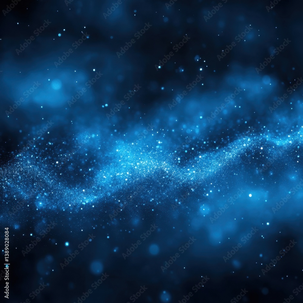 Ethereal blue nebula with sparkling particles creating a dreamy cosmic atmosphere in deep space abstract backdrop Ethereal blue nebula with sparkling particles creating a dreamy cosmic atmosphere in deep space abstract backdrop