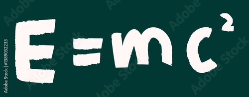 E=mc²  Energy formula, Education concept Theory of relativity vector illustration hand-drawn
