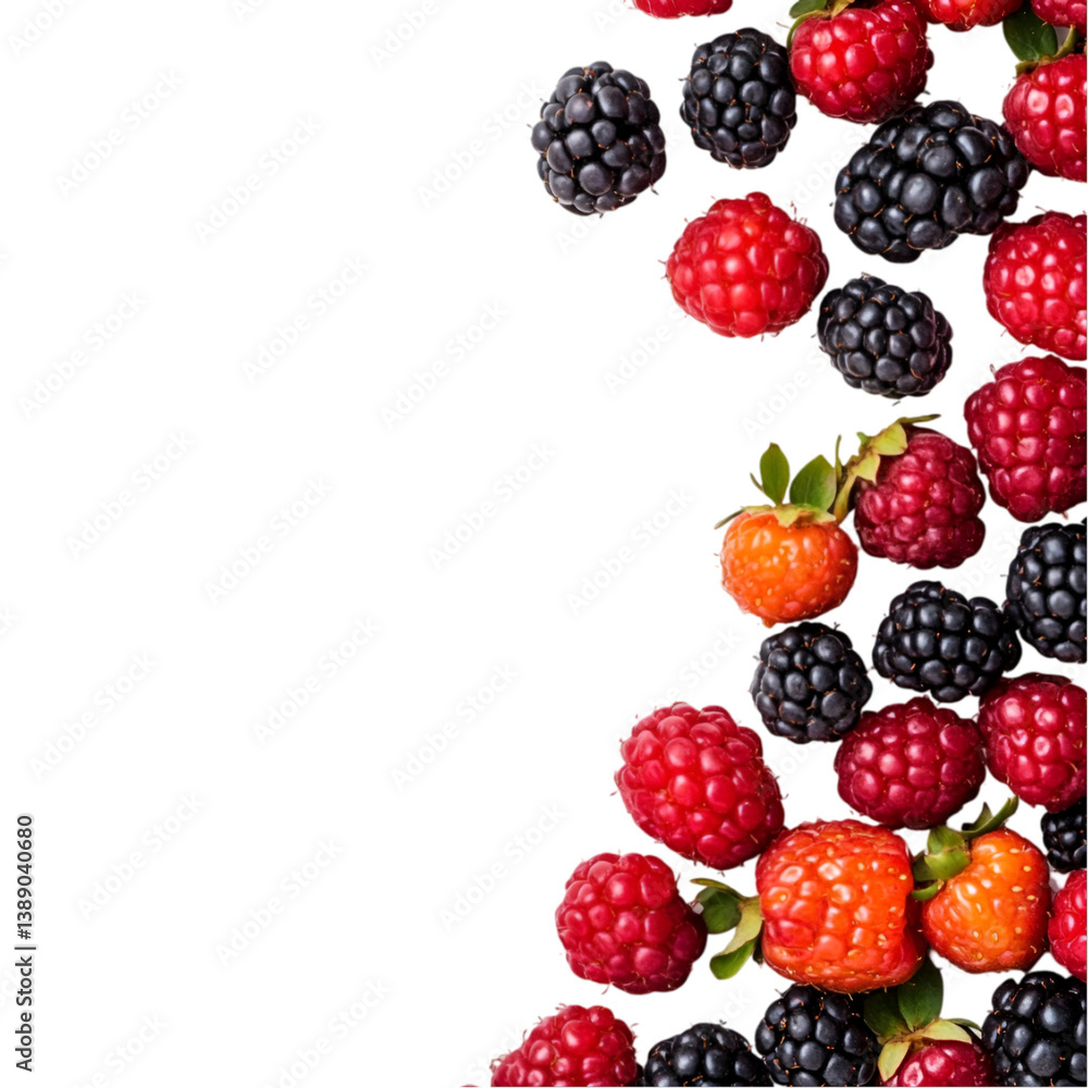 Set of berries on white background
Set of berries on white background