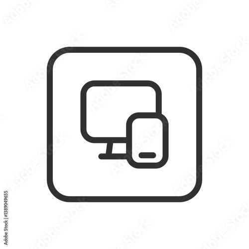 Mobile Display – iPad Screen Icon for Digital Devices and Technology