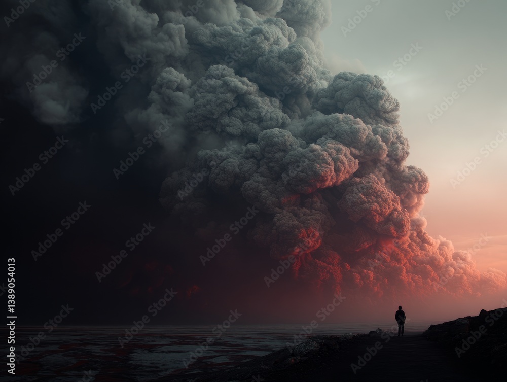 forest fire and volcanic eruption.