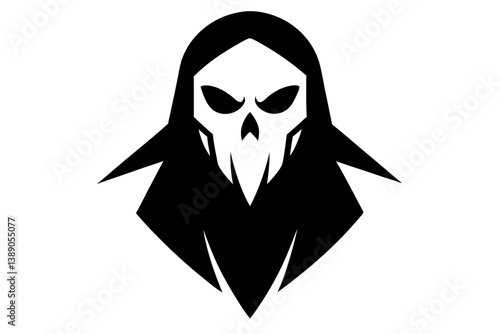 ghost mask silhouette vector illustration