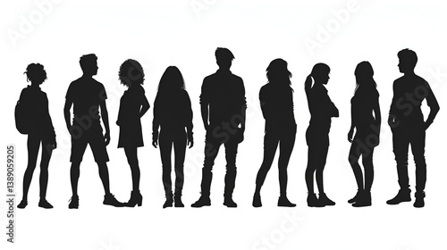 group of people silhouettes