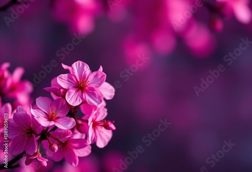 Dark background, pink cherry blossoms, bokeh, blooming spring flowers, cherryblossom, delicate