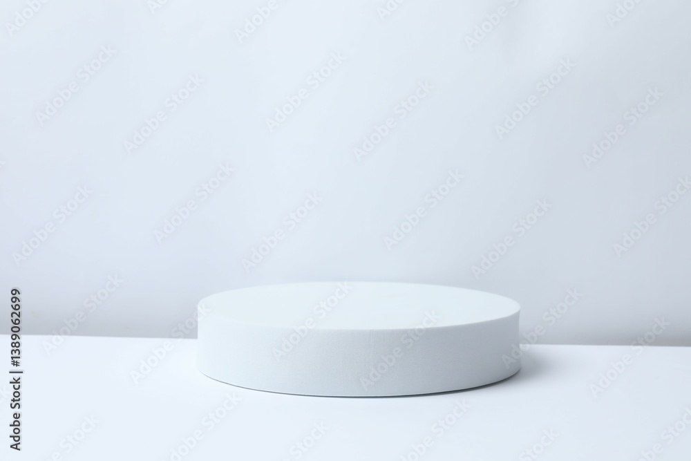White podium on a light background White podium on a light background