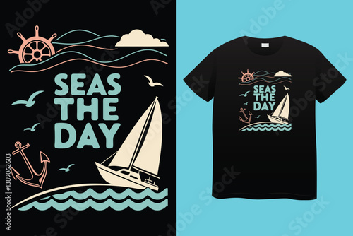 Set of illustrations of colorful pirate ships. AI generative.