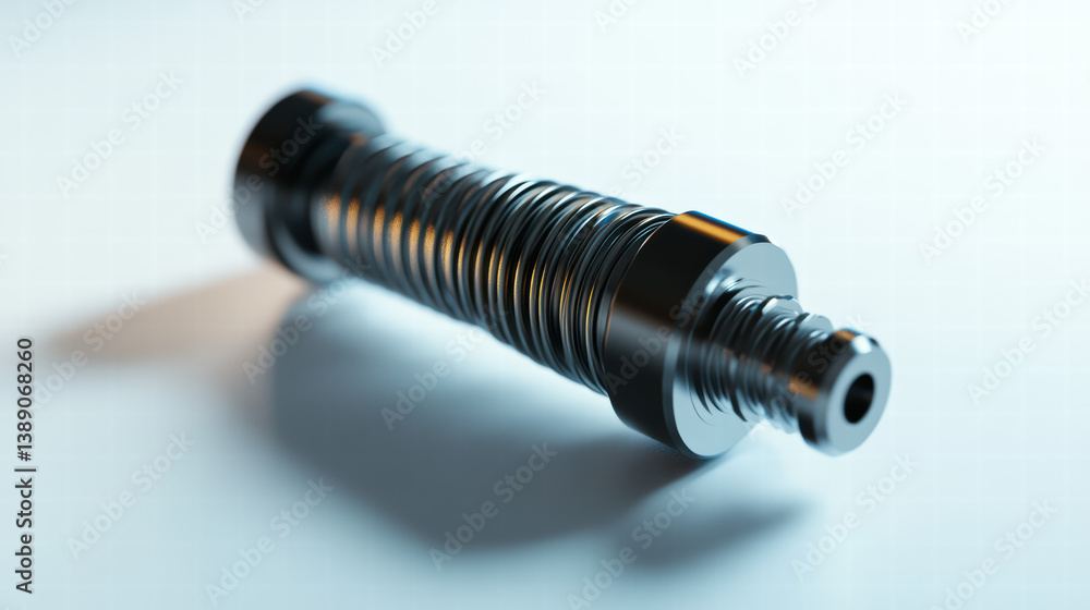 Precision Metal Bolt: A close-up shot showcases the intricate details of a precisely engineered metal bolt, highlighting its robust structure and potential uses in engineering, construction. Precision Metal Bolt: A close-up shot showcases the intricate details of a precisely engineered metal bolt, highlighting its robust structure and potential uses in engineering, construction.