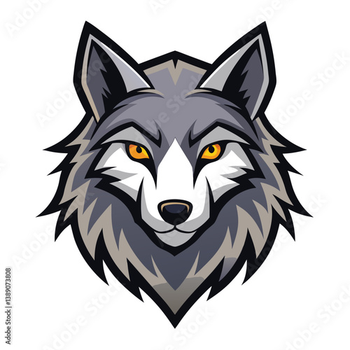 wolf vector llustration for logo or design on white background 