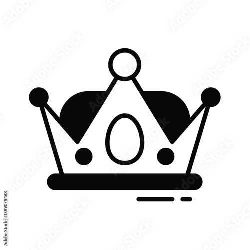 Get this amazingly designed glyph icon of crown