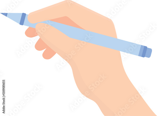 펜을 쥐고 있는 손의 모습