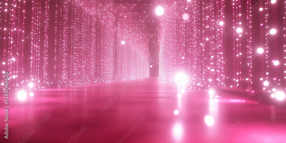 Futuristic Holographic Galaxy Projected from Floating Console: Abstract Marketing Background with Luminous Particle Streams. Neon Pink to Emerald Gradient with Pixelated Edges for AI-Generated Design Futuristic Holographic Galaxy Projected from Floating Console: Abstract Marketing Background with Luminous Particle Streams. Neon Pink to Emerald Gradient with Pixelated Edges for AI-Generated Design