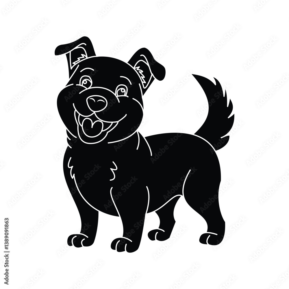 Naklejka premium A Bold Dog Silhouette Design