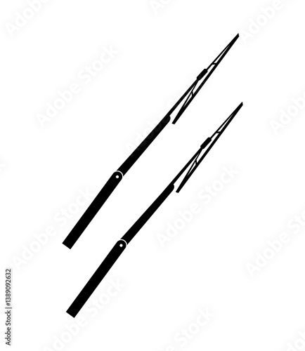 Vector illustration of windshield wipers icon on white background