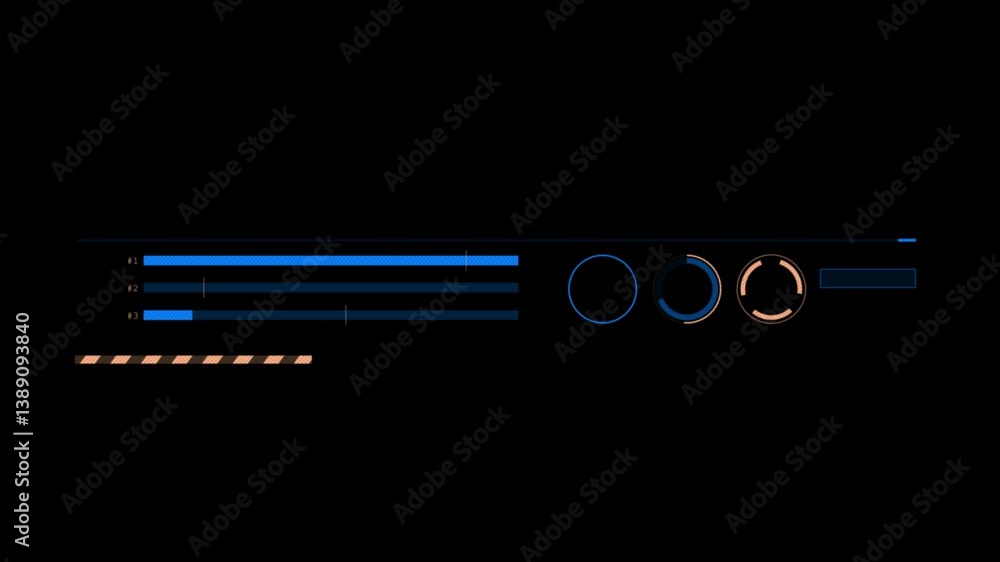 Advanced high-tech futuristic HUD hologram interface elements featuring an alpha channel., Advanced high-tech futuristic HUD hologram interface elements featuring an alpha channel.,