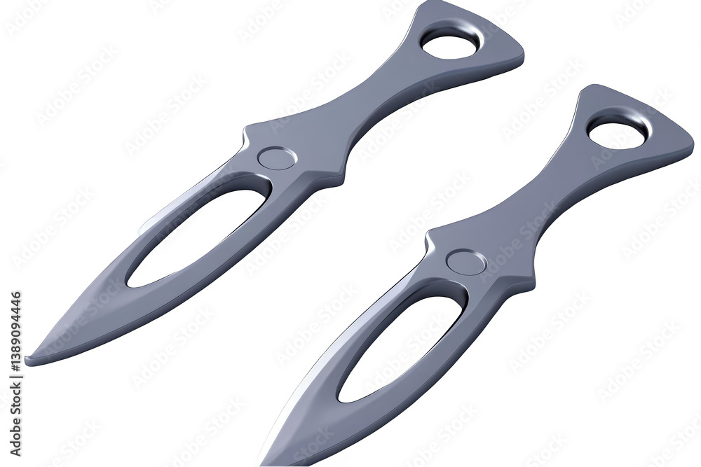3D Rendered Knives Isolated on Transparent Background Metal Weapons 3D Rendered Knives Isolated on Transparent Background Metal Weapons
