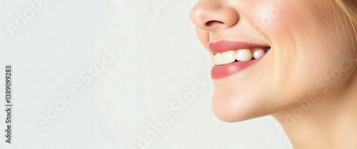 Smilling Women Face With Minimal Background