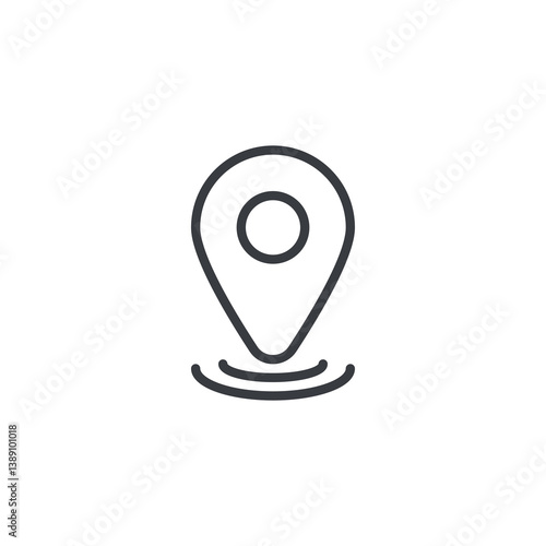 Free Download Map pin line icon - GFXLoad