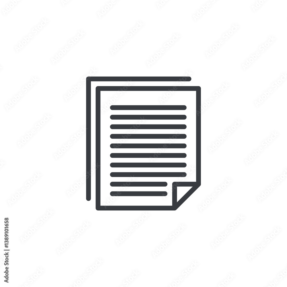 Document file line icon Document file line icon