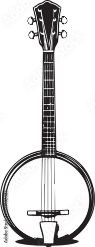 banjo isolated on white